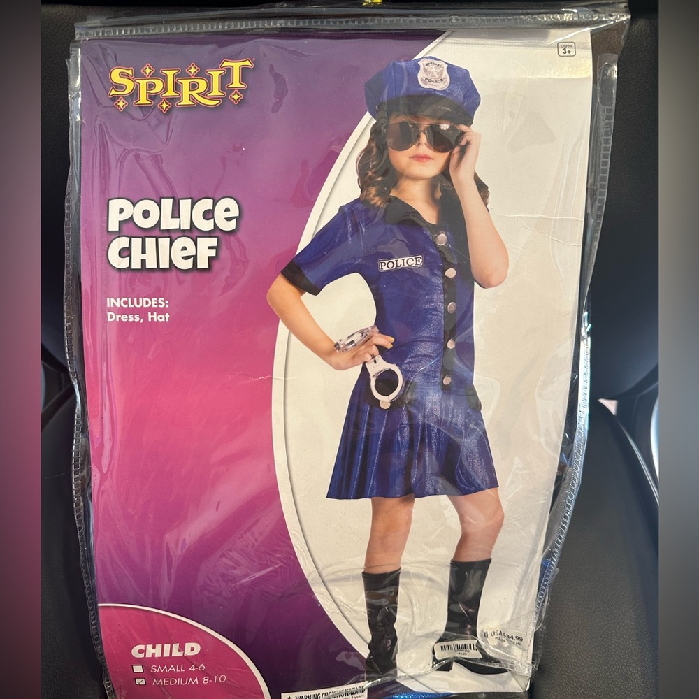 Spirt Halloween Police Chief kids size Medium 8-10
